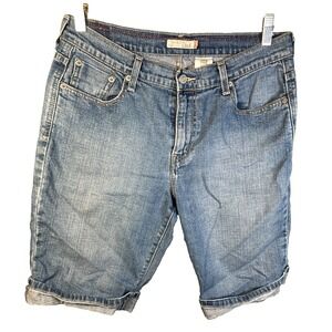 Women's LEVI'S Bermuda Jean Shorts 10 Blue Denim  Levis 515